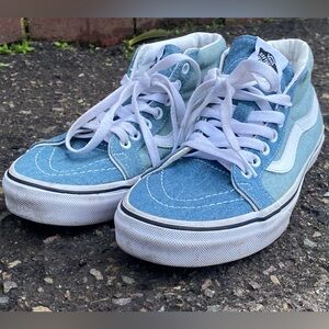 VANS Sk8-Mid Reissue 'Denim 2-Tone Blue/True Sz 8 wmns 6.5 men’s